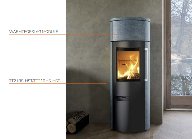 Terma Tech Houtkachel TT21RS-HST speksteen - Afbeelding 2